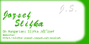 jozsef slifka business card